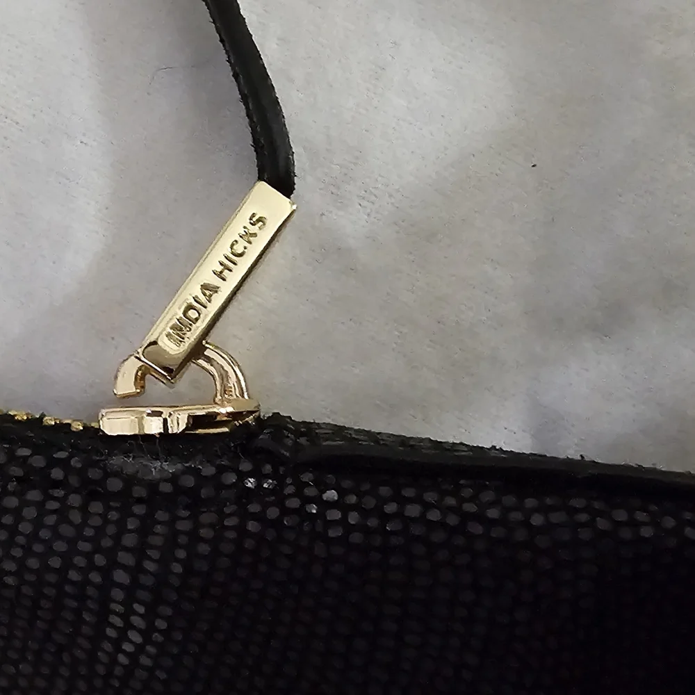 India Hicks Black Textured Leather Portfolio - Picture 11 of 13